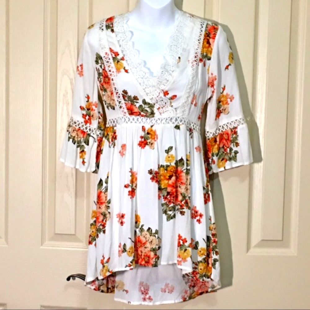 Blu Pepper Long Blouse/Mini Dress